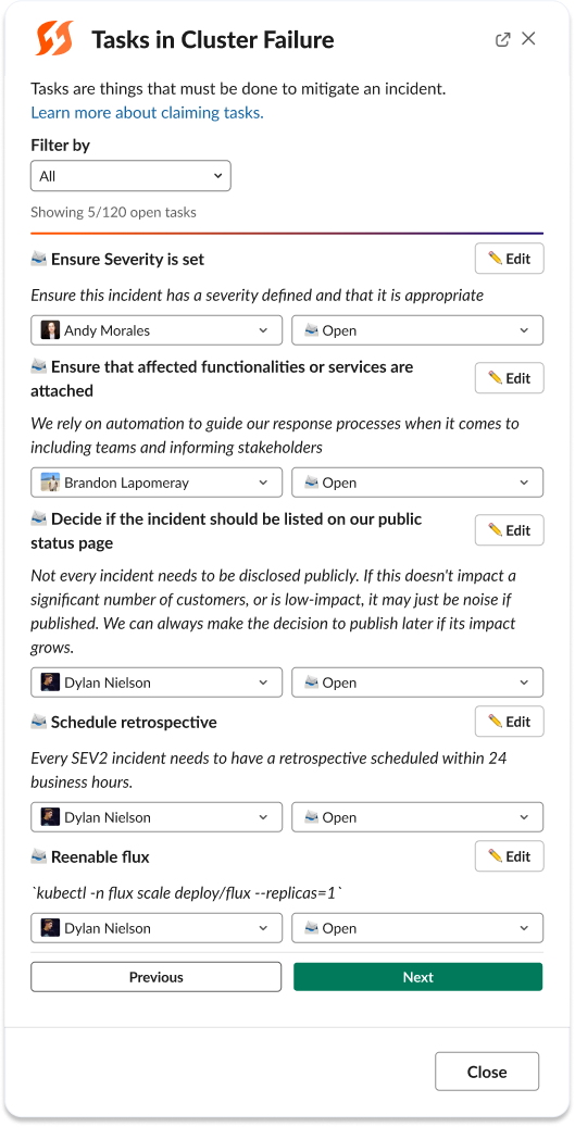 Task Management in Slack – FireHydrant